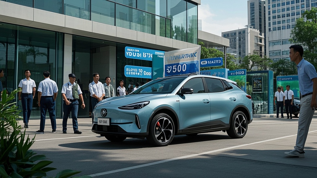 Export ready MG MG 4 at Guangzhou port bound for Philippines