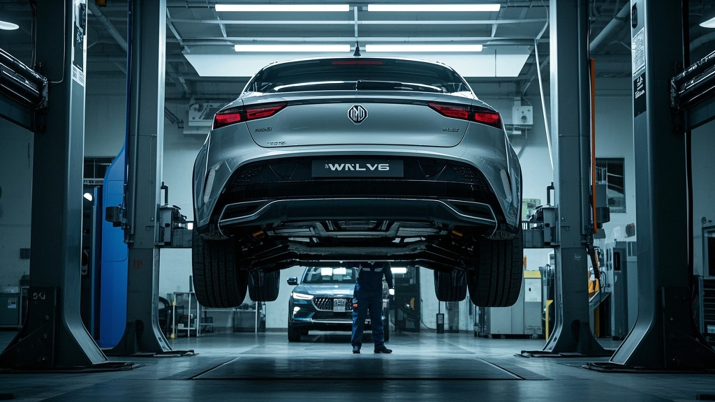 2025款名爵 Whale 正在进行发动机舱保养检查